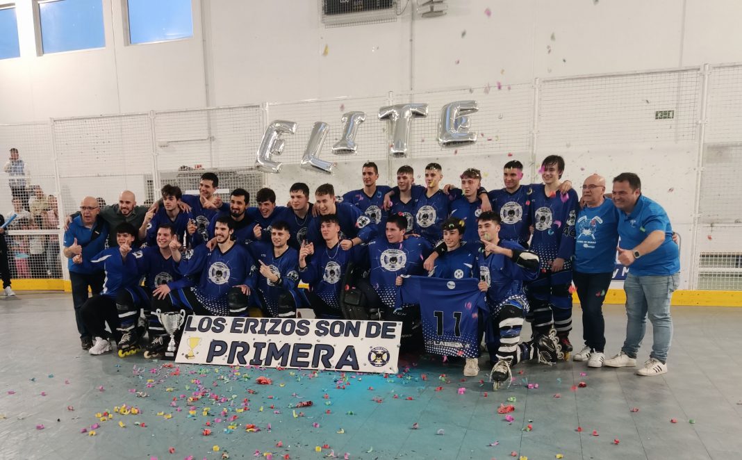 Los Erizos Rudos durante la celebración del título de Liga Oro con el que lograron el ascenso a Liga Élite. / duerodeporte.com