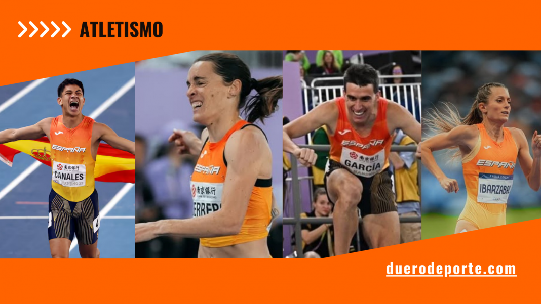 Josué Canales (izq) junto a Esther Guerrero, Mariano García y Lorea Ibarzabal. / duerodeporte.com