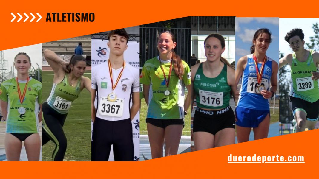 Nerea Peña, Belén Gonzalo, Pablo Tardajos, Elena Martínez, Ariadna Andrés, Alejandra Ortuño y César Santos -de izq. a dcha.- / duerodeporte.com
