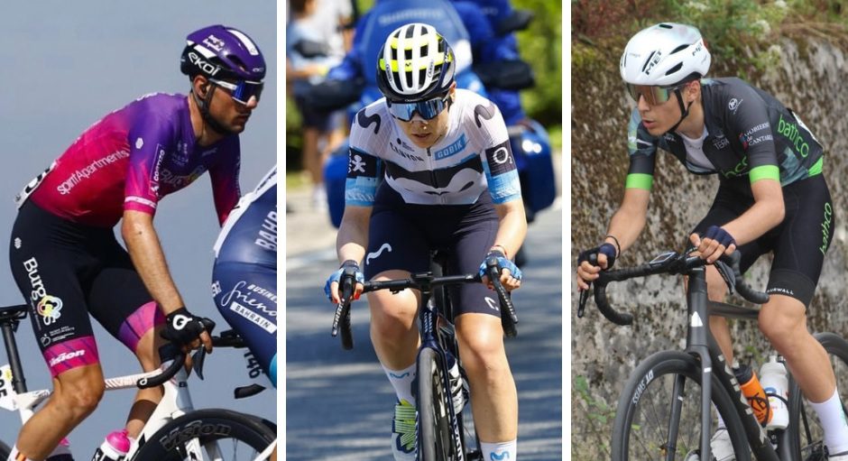 Mario Aparicio (i) Sara Martín y Gabriel Díez son los tres representantes del ciclismo arandino en los Campeonatos de España de Ciclismo en Granada. / duerodeporte.com
