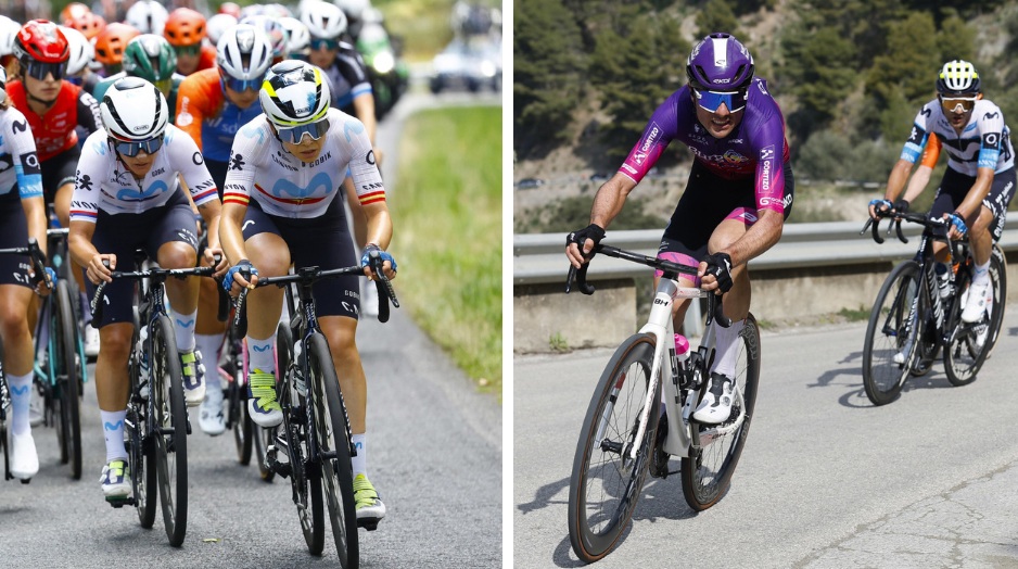 Sara Martín regresa del Tour de Francia y Mario Aparicio comienza la Vuelta a Burgos. / Movistar Team y Burgos BH
