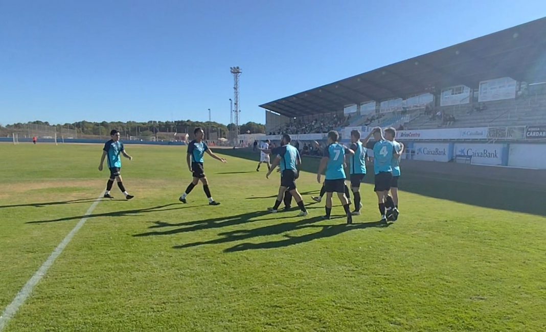 El Riber celebra el primer tanto del partido, obra de Héctor / DUERO Deporte