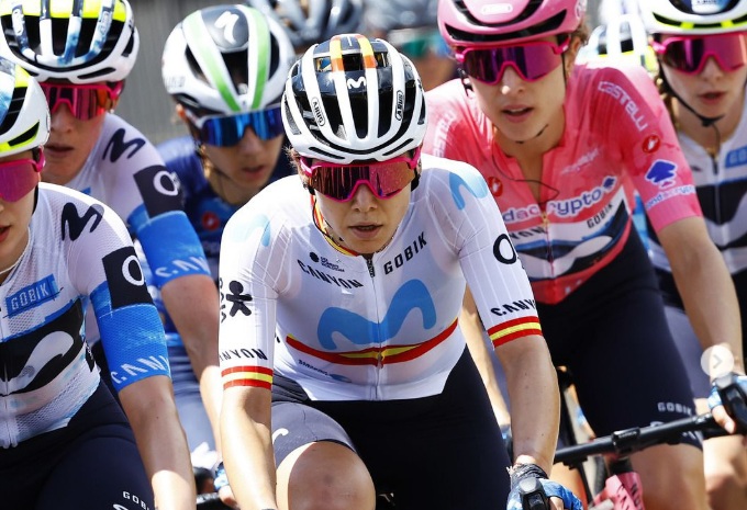 La actual campeona de España, Sara Martín, vestirá los colores de Movistar Team hasta 2028. / Sprint Cycling Agency