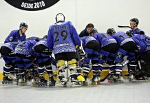 Los Erizos Rudos quieren confirmar su presencia en la Copa del Rey Piña de los Erizos Rudos durante uno de los partido disputados este temporada en la pista de Prado Sport. / Alberto Collantes