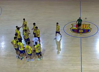 Tubos Aranda Villa de Aranda se olvida de la Copa en Barcelona (39-30) El Tubos Aranda Villa de Aranda sufrió sobre el parqué de la pista de balonmano de la Ciutat Sportiva Joan Gamper. / Barça Handbol