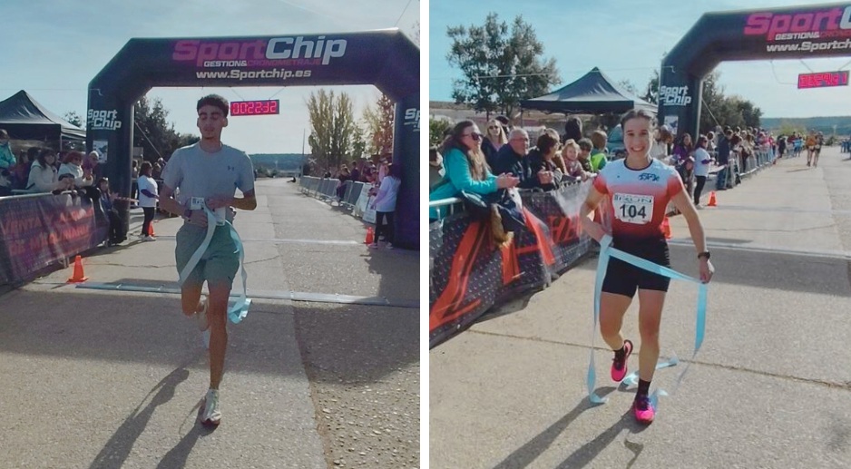 Soufiane Tribak y Estefanía Sanz se impusieron en la III edición del Cross Grajo Run de Fresnillo de las Dueñas. / DUERO Deporte