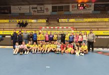 Entre Turrones y torneos navideños con la San Silvestre como colofón Las jugadoras participantes en la edición 2025 del Partido del Turrón. / DUERO Deporte