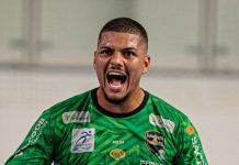 Lucas Pereira y Nemanja Jovic refuerzan a Tubos Aranda Villa de Aranda Lucas Pereira Dos Santos durante su etapa como portero de Taubaté. / DUERO Deporte