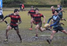 Freund Rugby Aranda retoma la DHB en Zarautz Imagen del último encuentro de los celeste y vino en su victoria ante Gaztedi en la Virgen de las Viñas. / Rugby Aranda