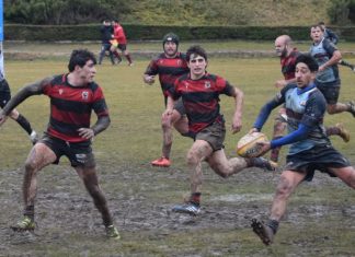 Freund Rugby Aranda retoma la DHB en Zarautz Imagen del último encuentro de los celeste y vino en su victoria ante Gaztedi en la Virgen de las Viñas. / Rugby Aranda