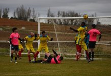 La primera fase del Trofeo Diputación se decide estas dos próximas semanas Imagen del reciente partido entre Villalba -amarillos- y Sotillo de la Ribera -rosa- disputado en El Prado. / Sotillo CF