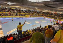 Mal partido y derrota (30-34) Instante el que se produjo el incidente entre Kiko y Nenadic que acabó con ambos expulsados. / DUERO Deporte