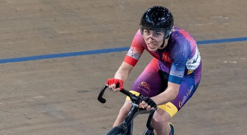 Pedro Pita durante su participación en el Campeonato de España de Pista. / RFEC