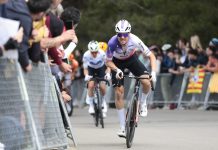 Mario Aparicio vuelve a mostrar su raza en La Volta Mario Aparicio en pleno ataque en la subida a Montjuic. / Sprint Cycling Agency