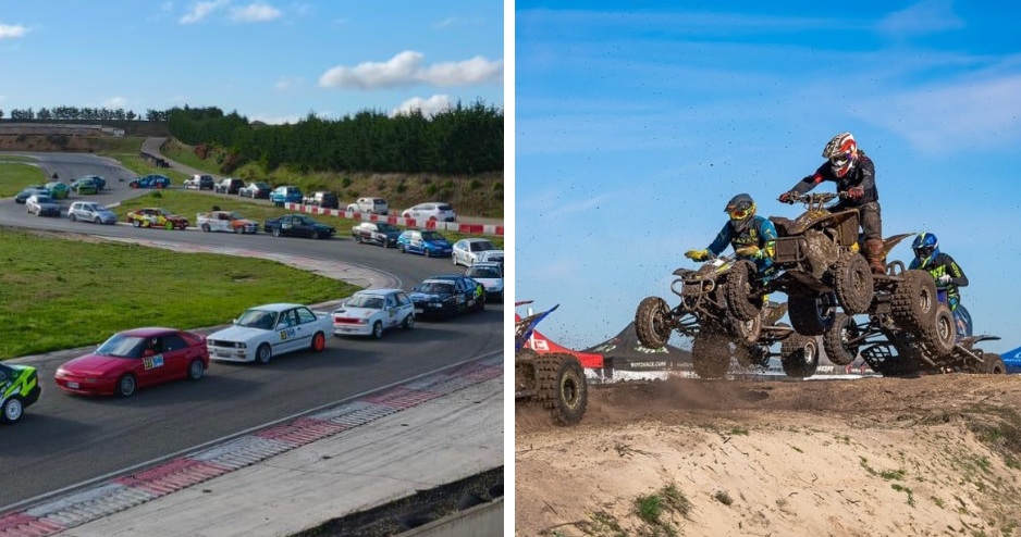 Imagen del I Slalom KTR Racing celebrado el pasado mes de abril de 2025 en Kotarr y una de las maniobras de la reciente Copa Quad-Resistencia de Cuéllar (Segovia) / DUERO Deporte