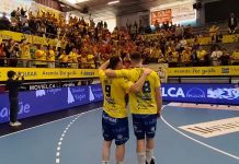 Doble reto amarillo ante Granollers Pinillos y Jovic quieren volver a celebrar, como el resto del equipo, una victoria en el Manguán. / DUERO Deporte
