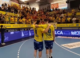 Doble reto amarillo ante Granollers Pinillos y Jovic quieren volver a celebrar, como el resto del equipo, una victoria en el Manguán. / DUERO Deporte
