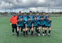 El campeón se despide con victoria, pero sin récord de puntos El once titular con el que formó la escuadra azulona en Pallafría para despedir la temporada. / DUERO Deporte