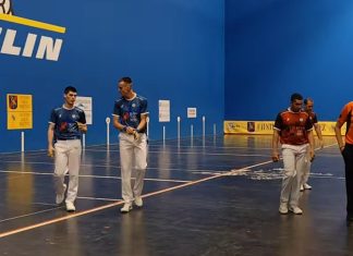 Igoa-Cuairan confirman su presencia en semifinales del Parejas LENC de GARFE La pareja azulada Igoa-Cuairan se impuso en el Frontón Michelín de INACUA Aranda a los colorados Uribe-Arbizu- / DUERO Deporte