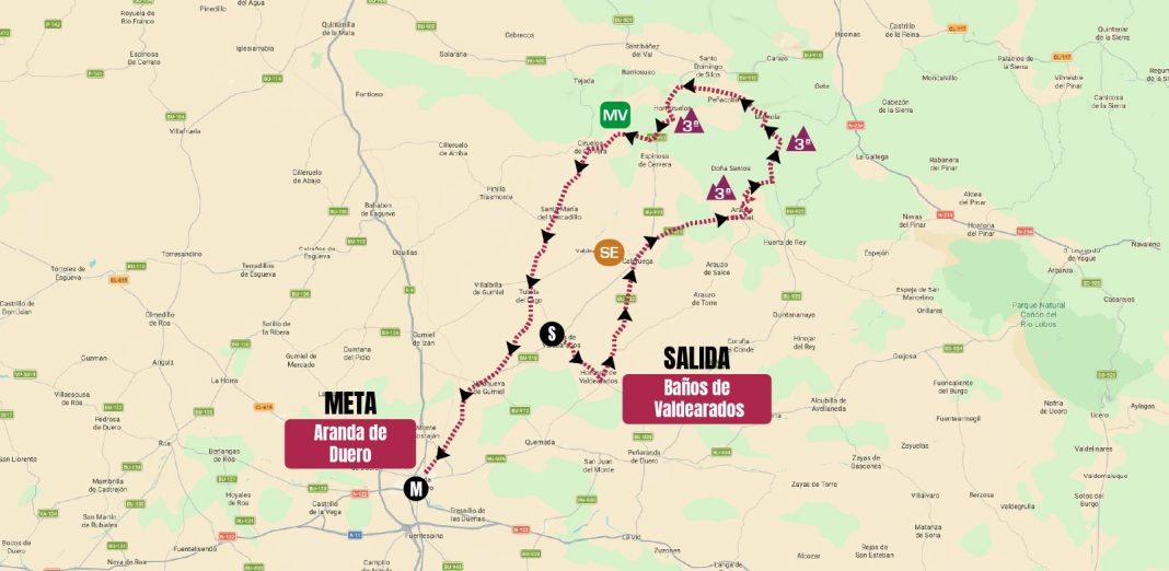 Este es el trazado de la 2ª etapa de Vuelta Internacional Júnior Ribera del Duero. / Vuelta Ribera