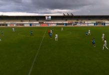 El estado del césped del Estadio Juan Carlos Higuero presenta una notable mejoría Así lucía el césped del Estadio Municipal Juan Carlos Higuero durante el reciente partido del Riber el pasado fin de semana ante el Becerril. / CD Aranda Riber
